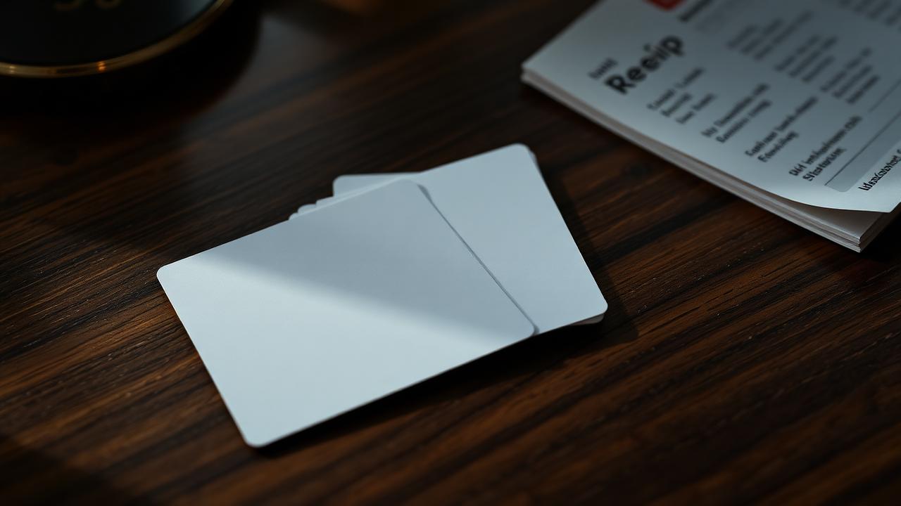 Person reviewing a credit card statement next to a calculator