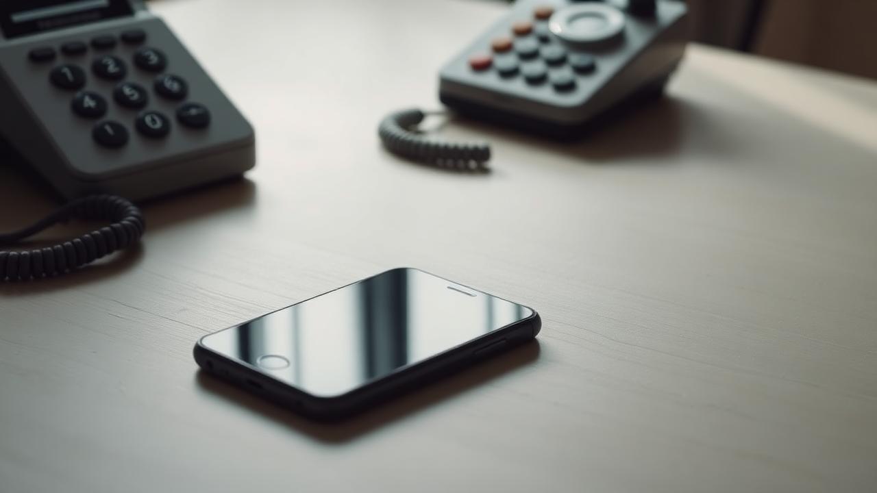 Smartphone displaying a suspicious phishing message beside a magnifying glass and shield icon